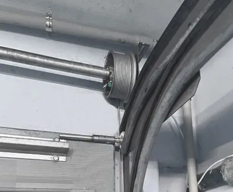 Garage door spring assembly after the work