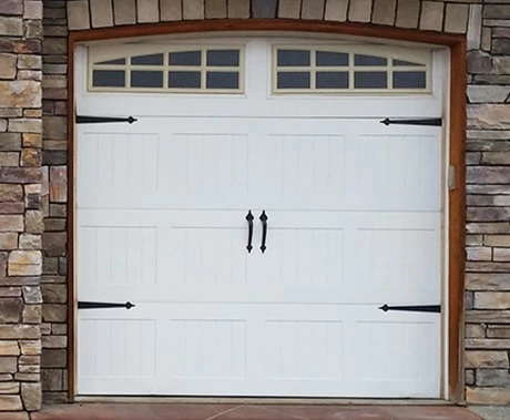 White garage door before replacement
