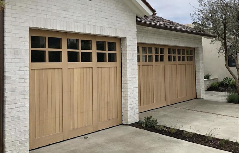 Garage Door from Natural Wood