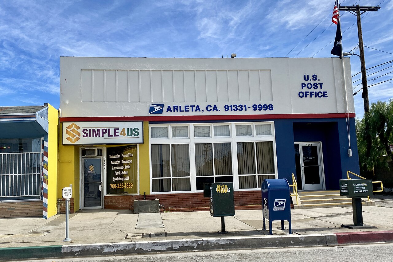 Arleta post office exterior.