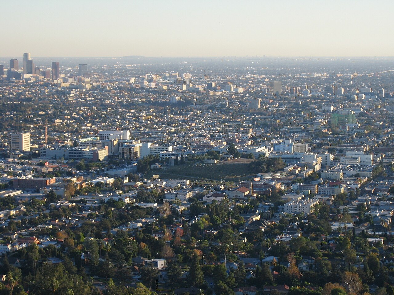 East Hollywood with Barnsdall Art Park in the center.