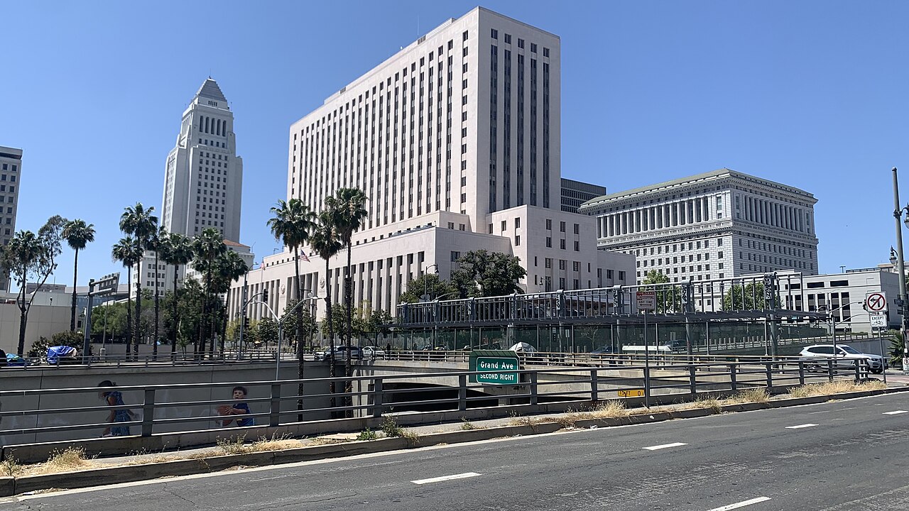 Los Angeles Superior Court and Civic Center buildings, April 2022.