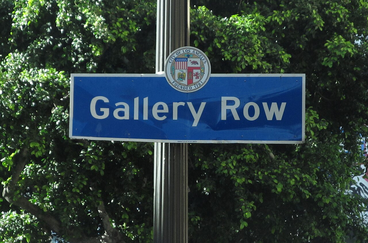 Gallery Row street sign in Los Angeles.