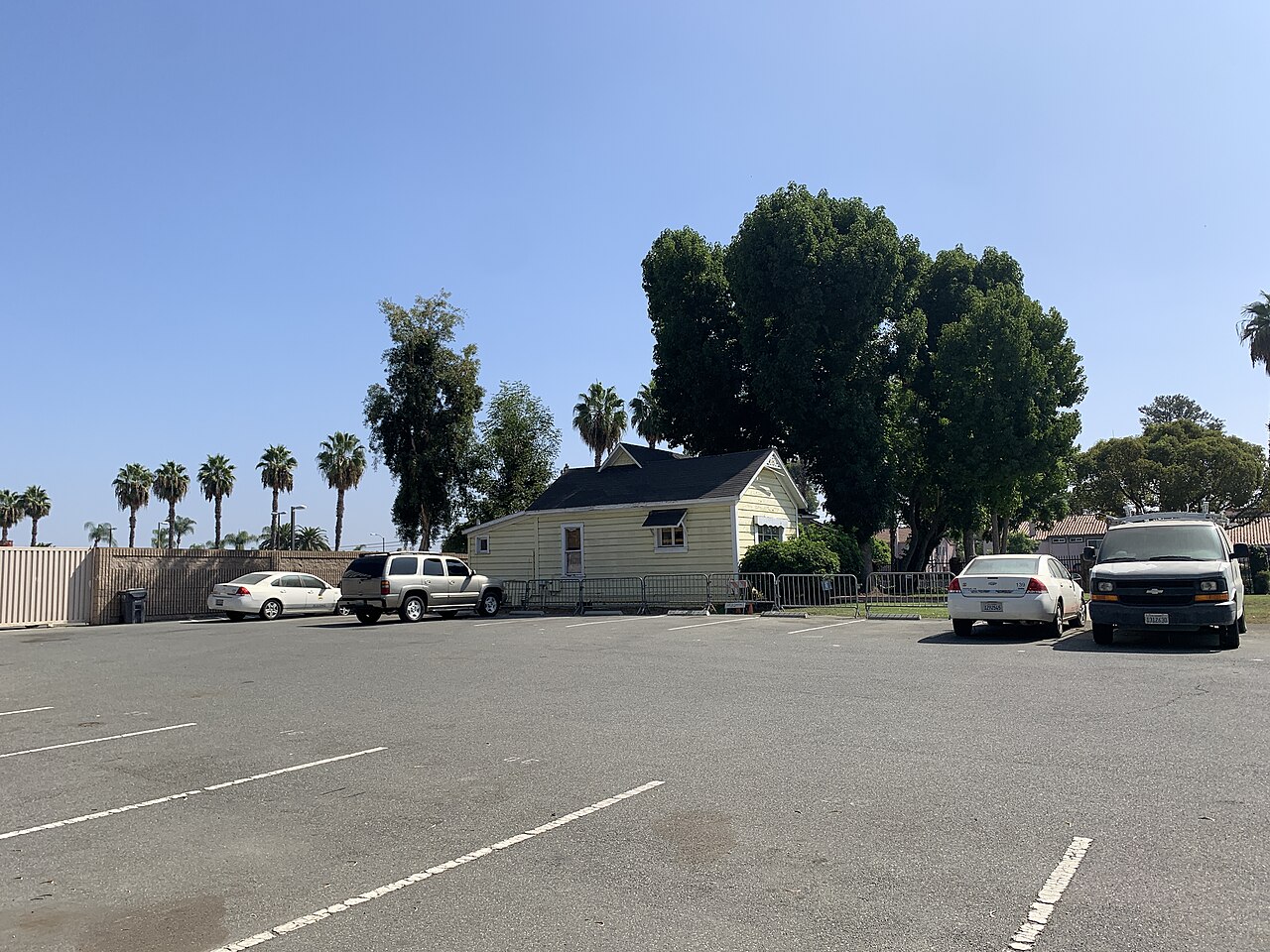 Heritage House in Compton, viewed across adjoining parking area.
