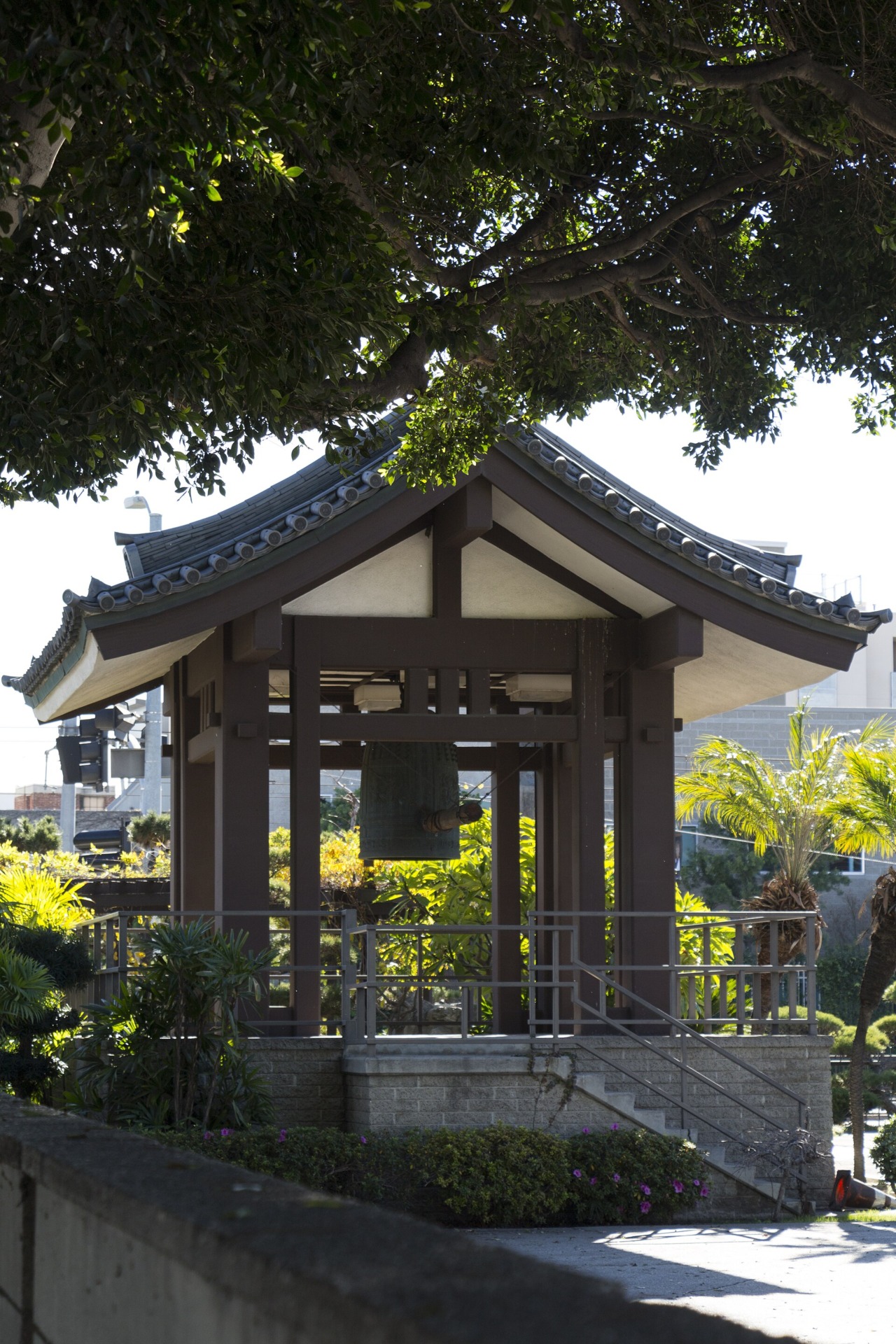 Japanese-style pavilion and gardens in Little Tokyo.