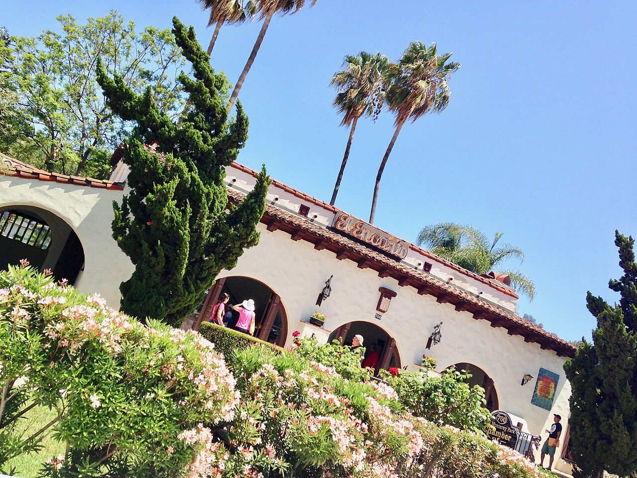 Historic Jardin El Encanto building and garden in Monterey Park.