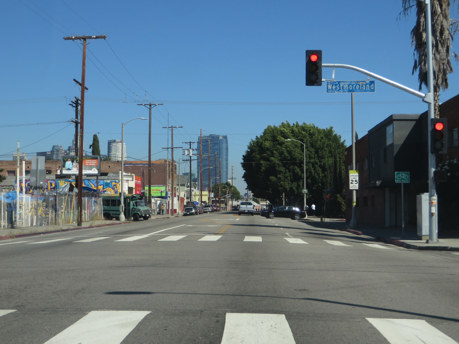 Pico-Union streetscape at Westmoreland Avenue